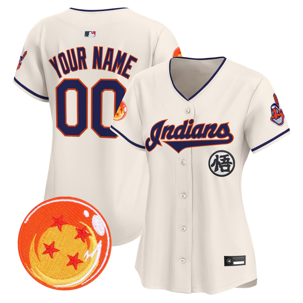 Cleveland Indians x Dragon Ball Vapor Premier Limited Custom Jersey - All Stitched