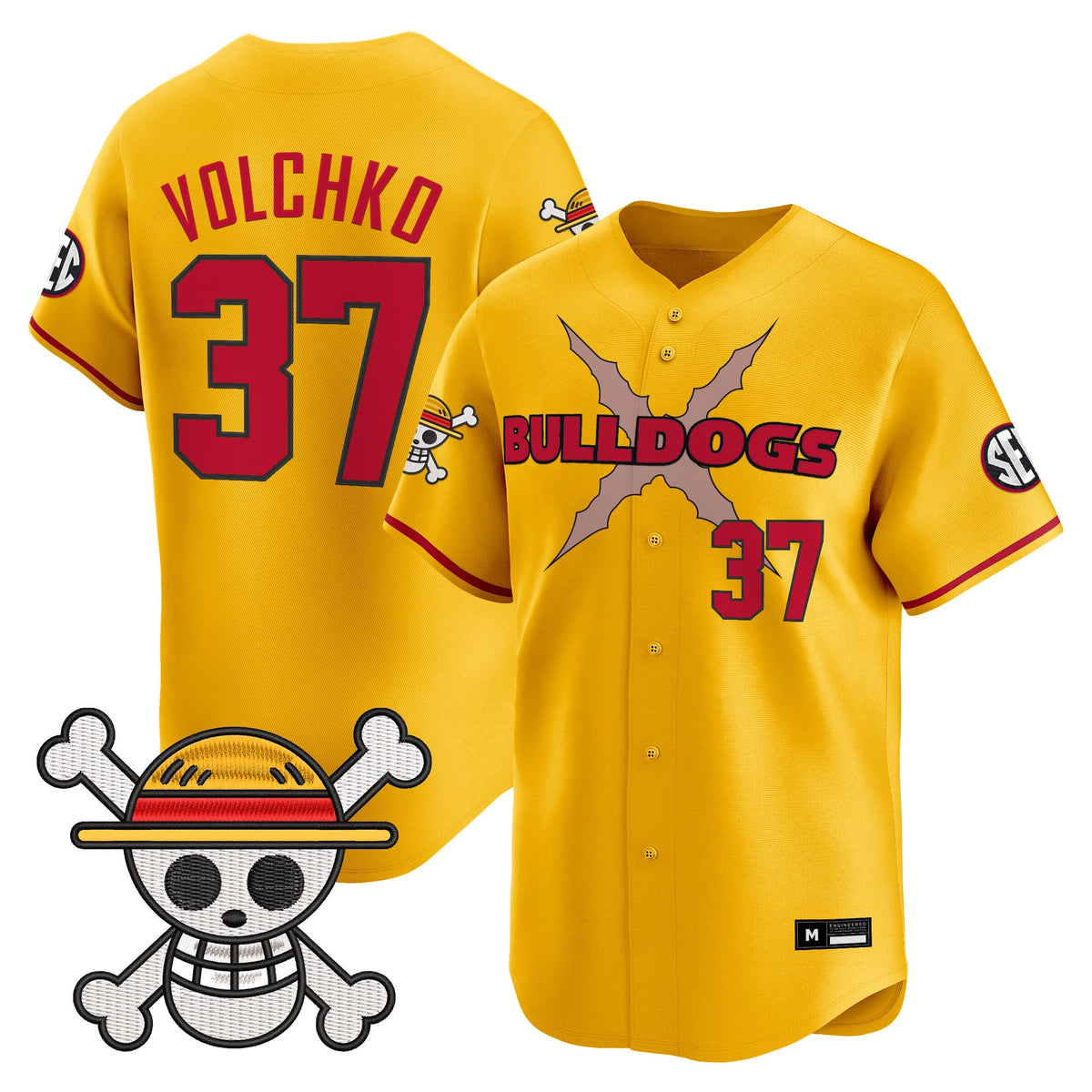 Men's Georgia Bulldogs Baseball x One Piece Vapor Premier Limited Jersey - Stitched