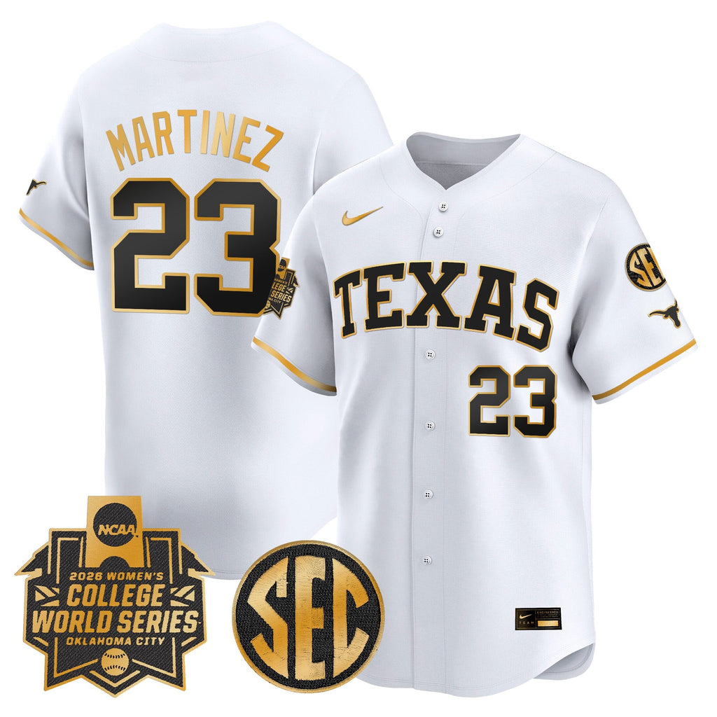 Men's size - Texas Longhorns Softball 2026 World Series (WCWS) Vapor Premier Limited Jersey - All Stitched