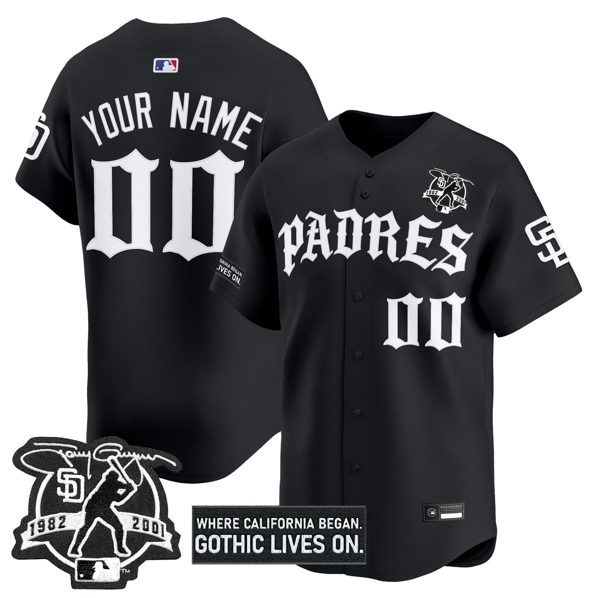 San Diego Padres 'Old English Edition' Vapor Premier Limited Custom Jersey - All Stitched