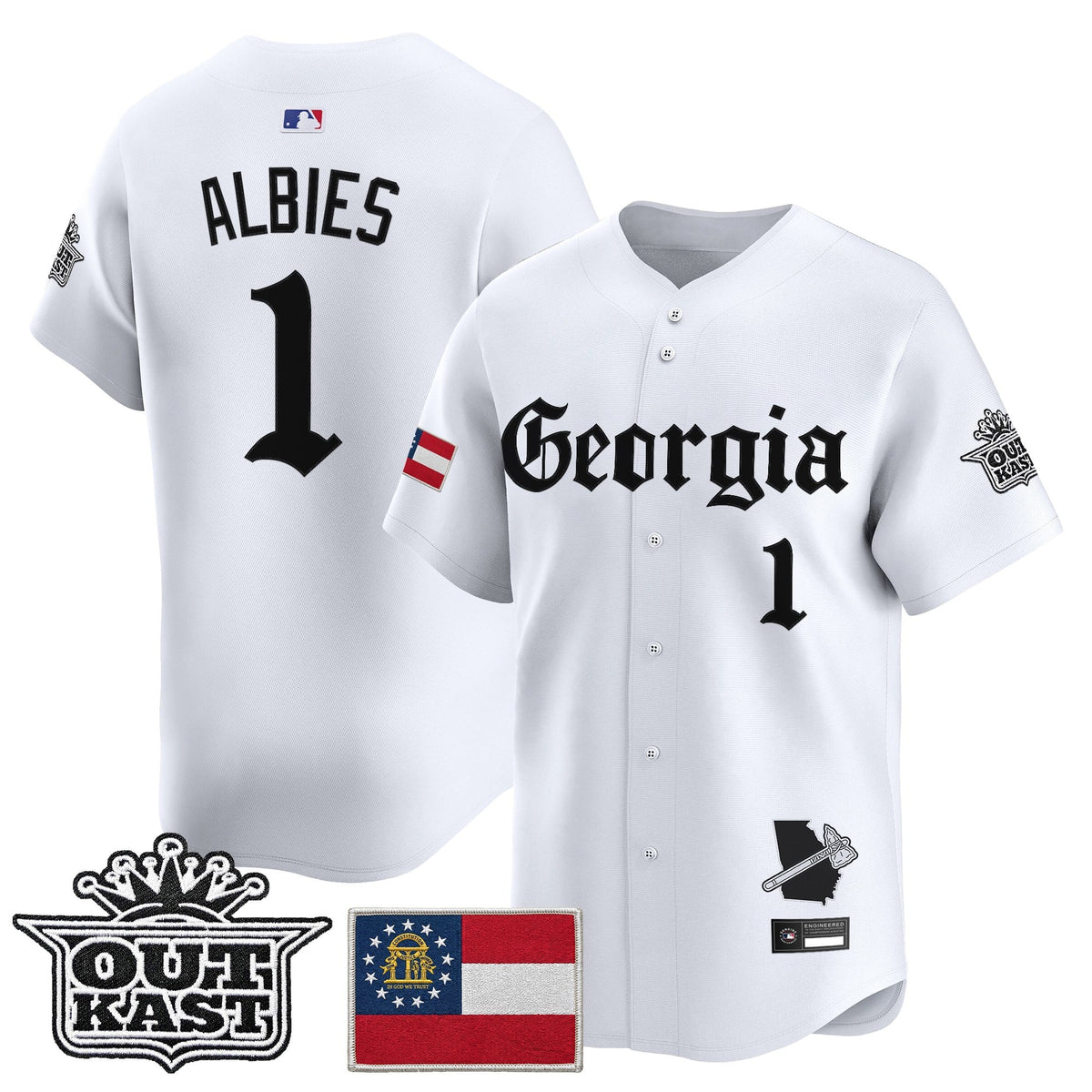 Men's Atlanta Braves 'Georgia x Outkast Gothic Edition' Vapor Premier Limited Jersey - All Stitched