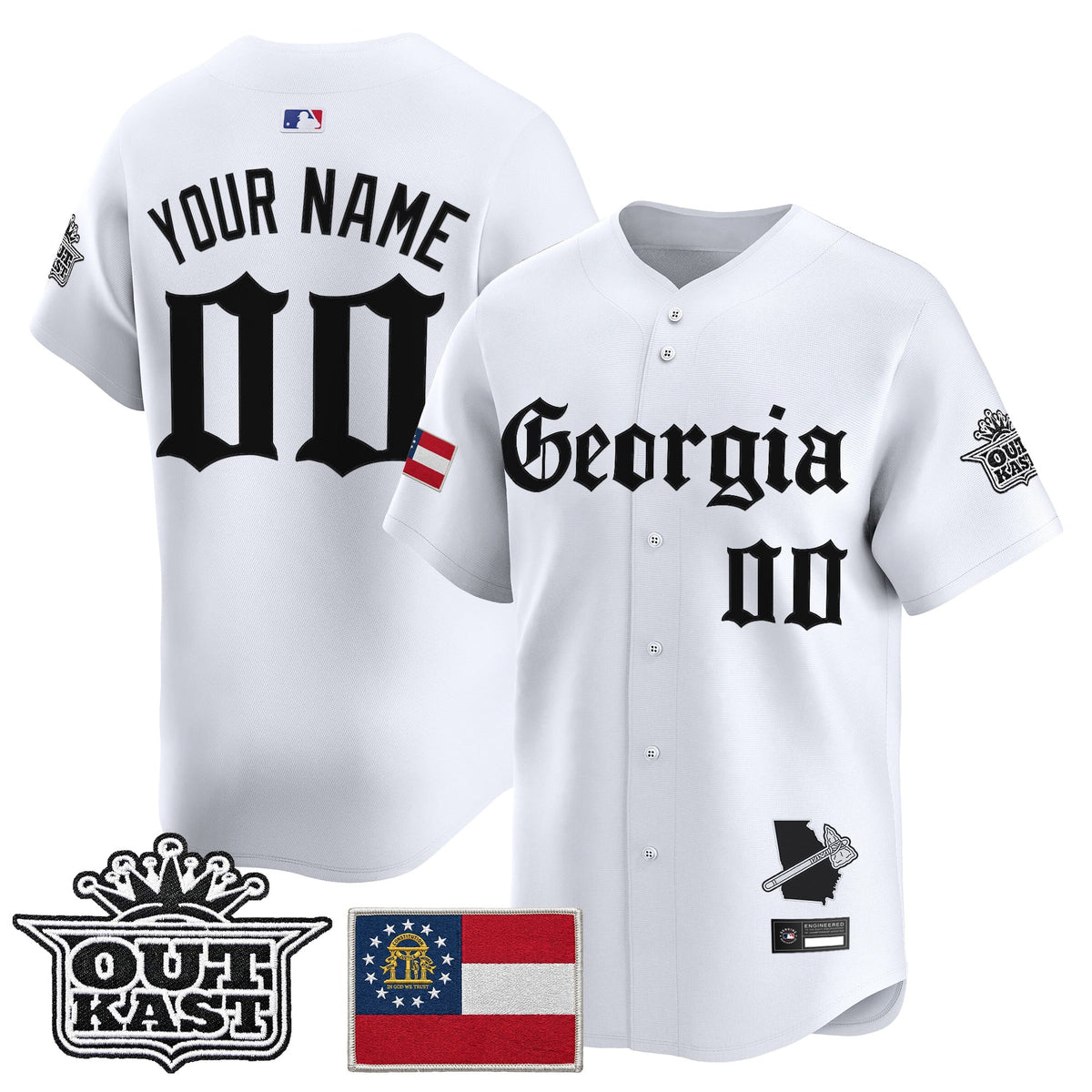 Atlanta Braves 'Georgia x Outkast Gothic Edition' Vapor Premier Limited Custom Jersey - All Stitched