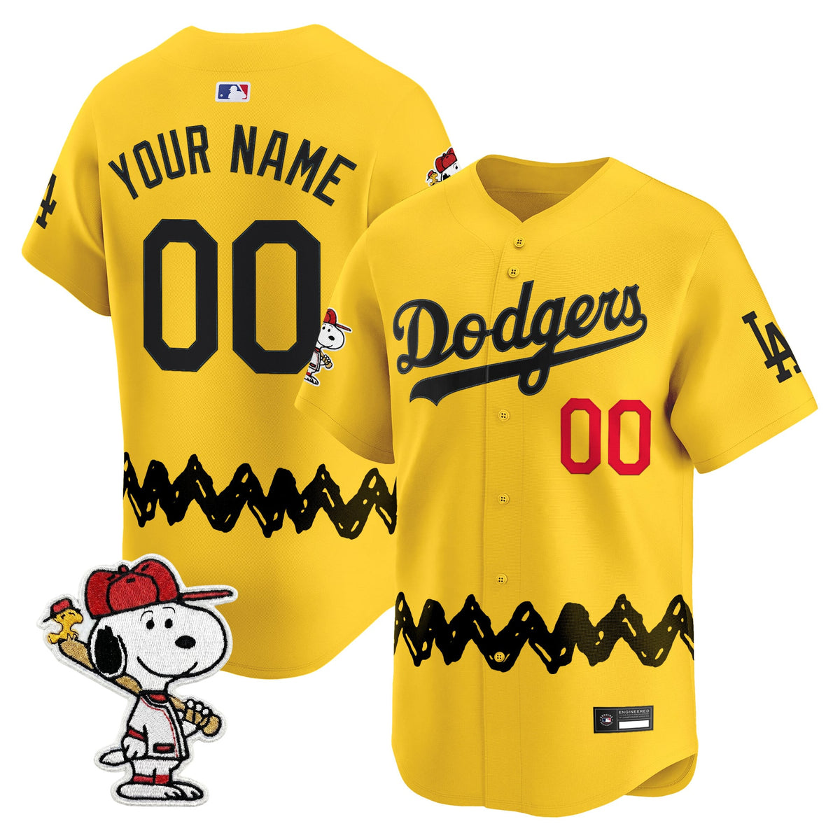 Los Angeles Dodgers x Peanuts Vapor Premier Limited Custom Jersey - Stitched