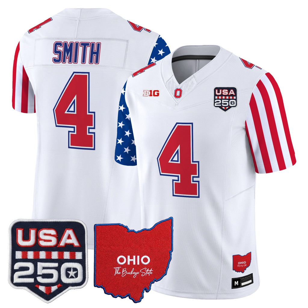 Men's Ohio State Buckeyes "America 250 Edition" Vapor Limited Jersey - All Stitched