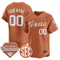 Texas Longhorns 2026 Back-To-Back World Series (WCWS) Champions Vapor Premier Limited Custom Jersey - All Stitched