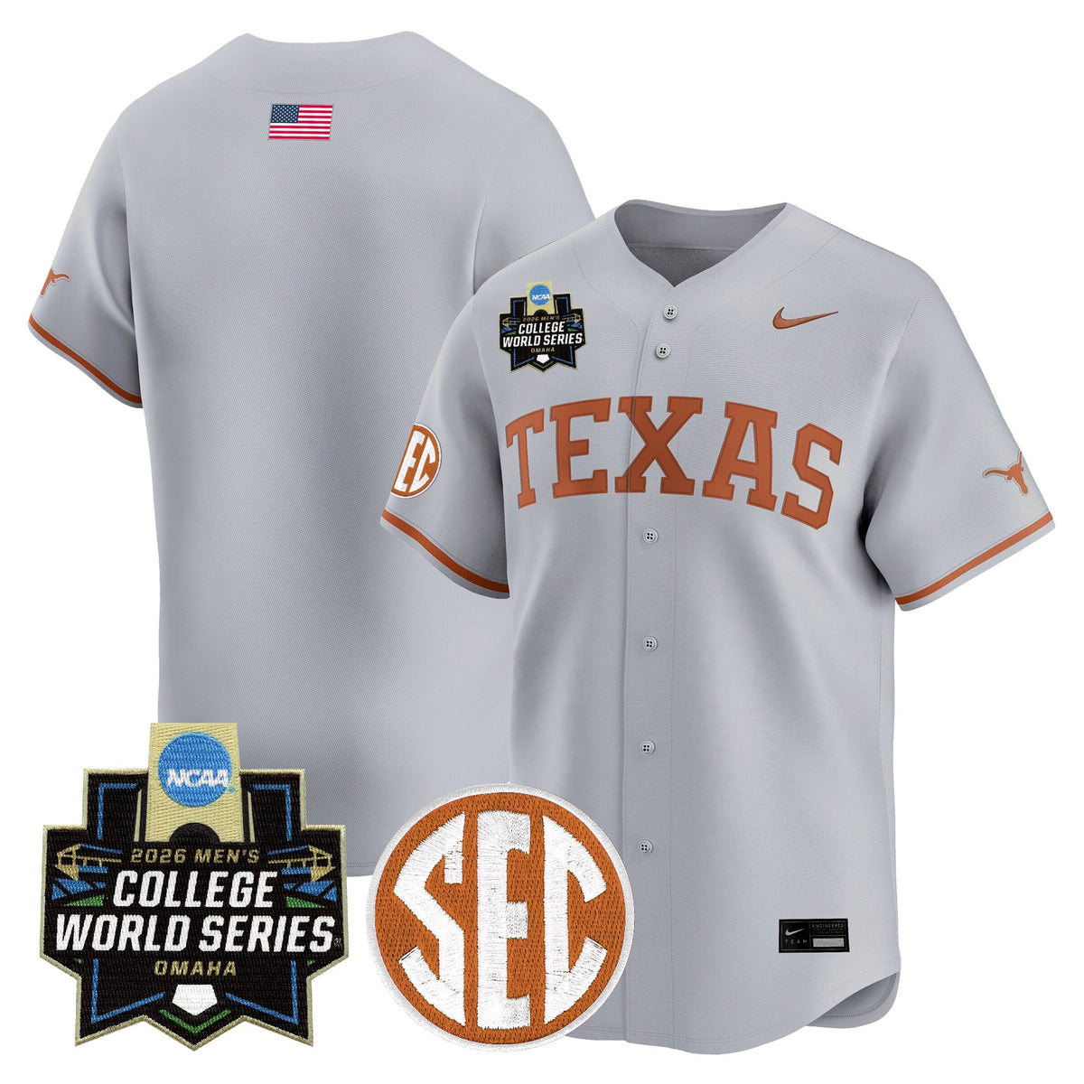 Men's Texas Longhorns 2026 World Series Vapor Premier Limited Jersey - All Stitched