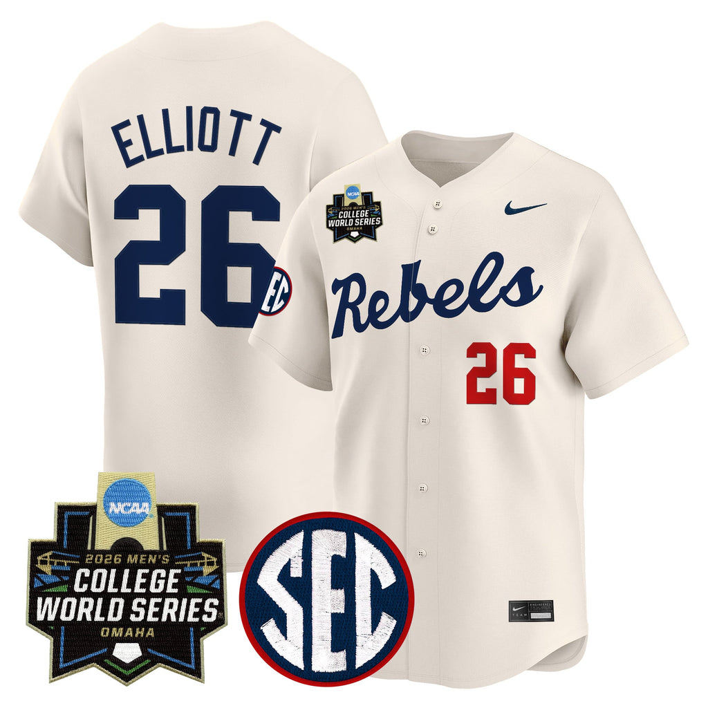 Men's Ole Miss Rebels 2026 World Series Vapor Premier Limited Jersey - All Stitched