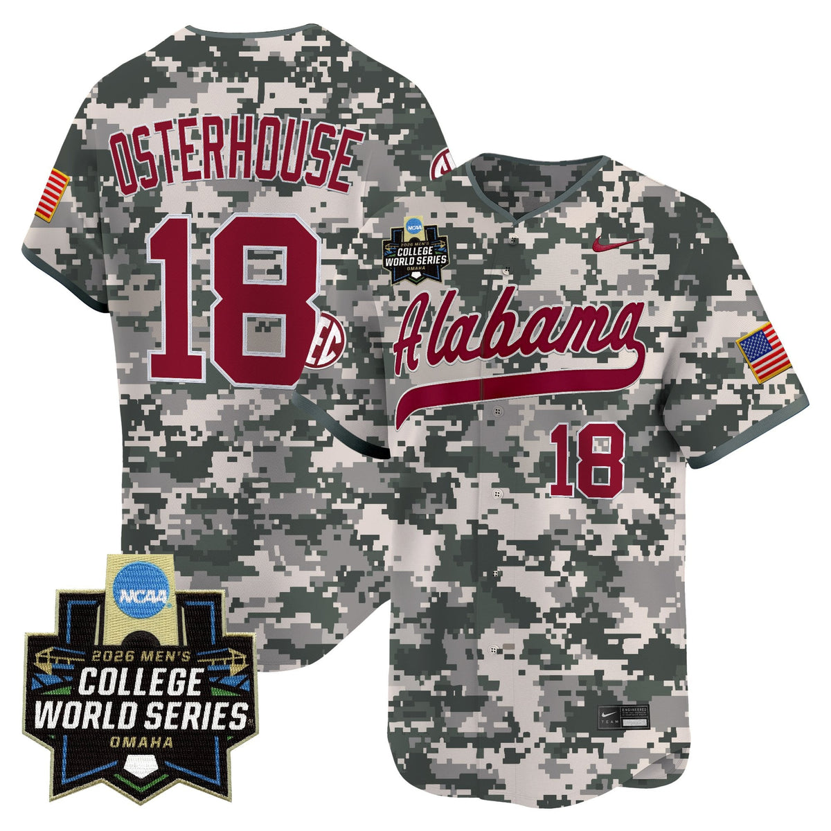 Men's Alabama Crimson Tide 2026 World Series Vapor Premier Limited Jersey V2 - All Stitched