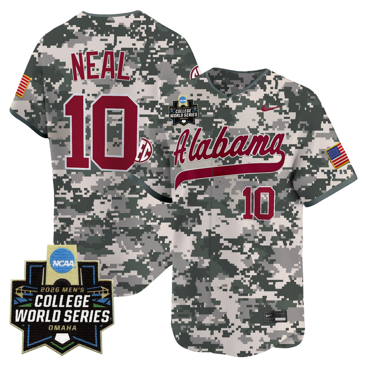 Men's Alabama Crimson Tide 2026 World Series Vapor Premier Limited Jersey V2 - All Stitched