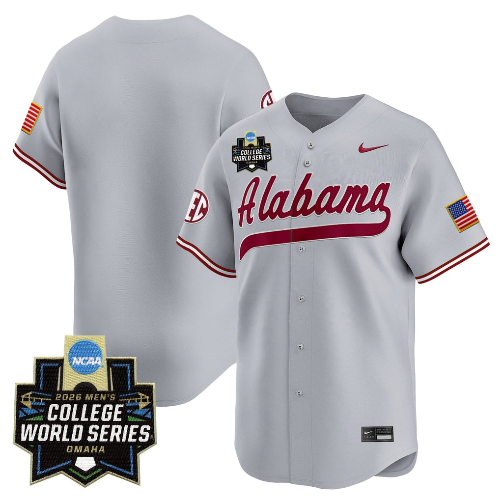 Men's Alabama Crimson Tide 2026 World Series Vapor Premier Limited Jersey V2 - All Stitched