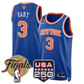 Men's New York Knicks 2026 Finals Swingman Jersey - 250 America Patch - All Stitched