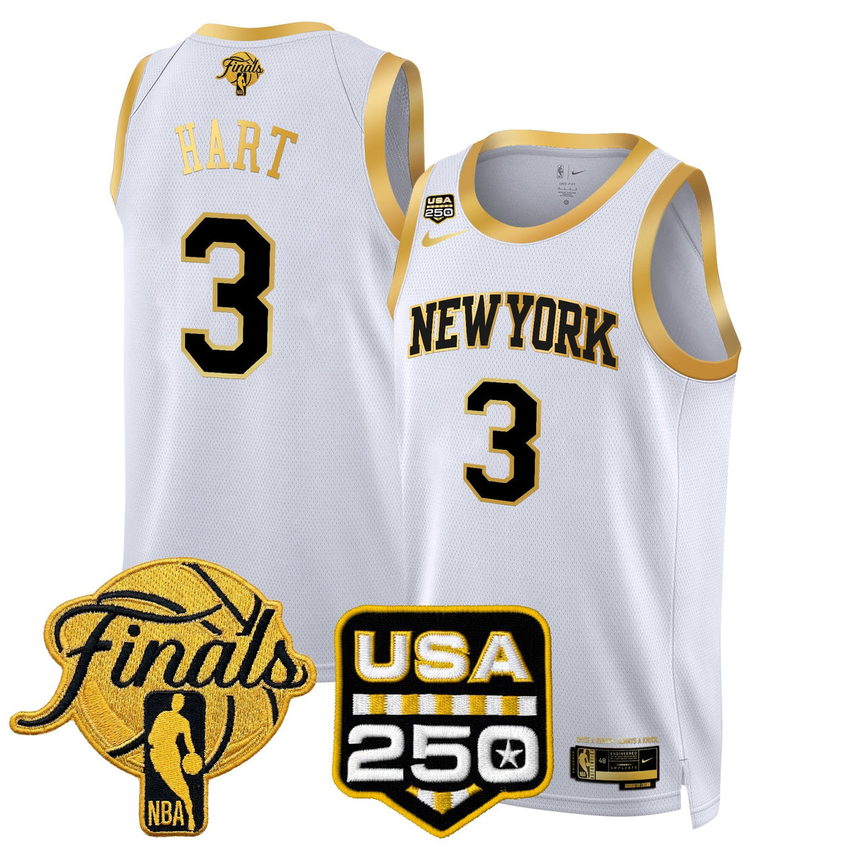 Men's New York Knicks 2026 Finals Swingman Jersey - 250 America Patch - All Stitched