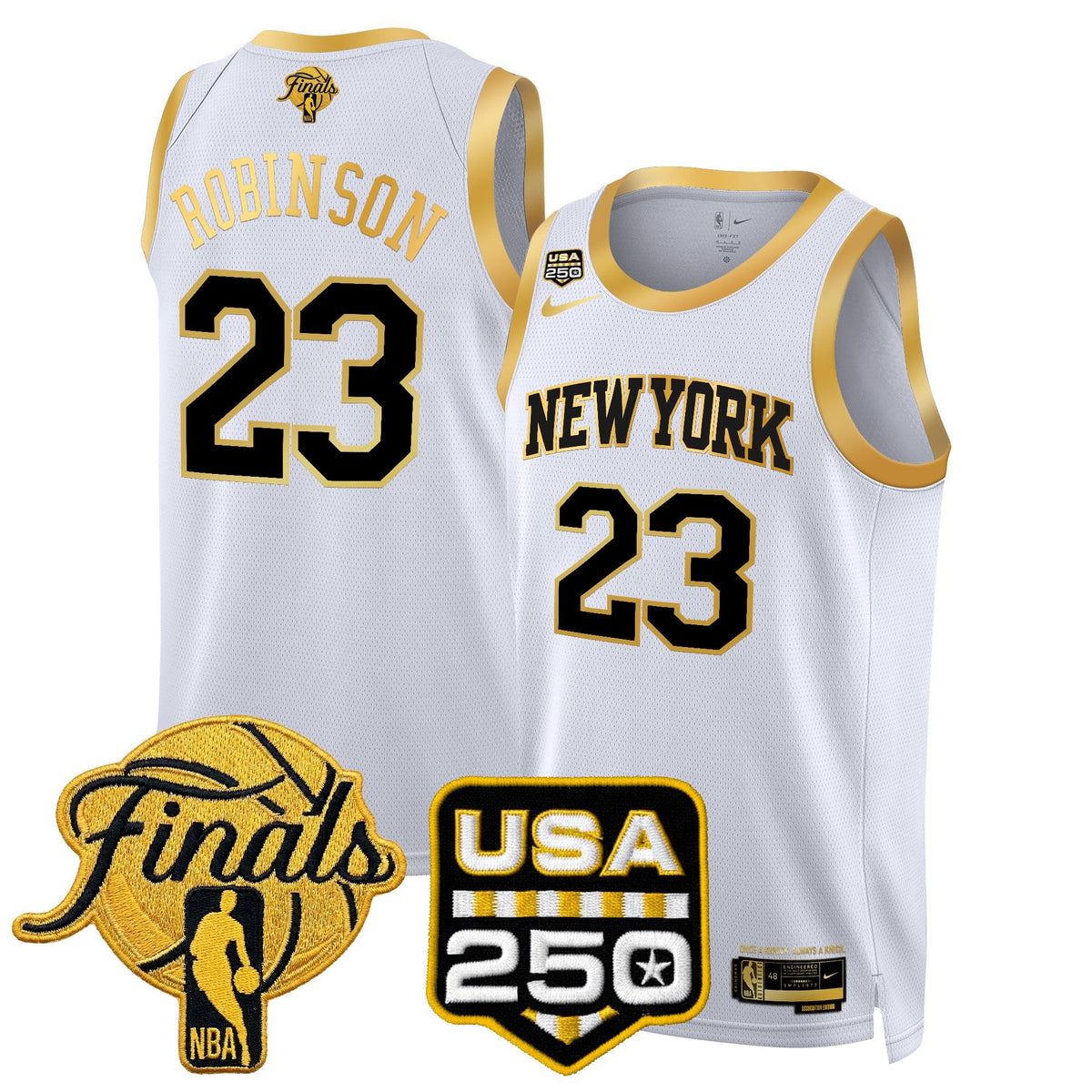 Men's New York Knicks 2026 Finals Swingman Jersey - 250 America Patch - All Stitched