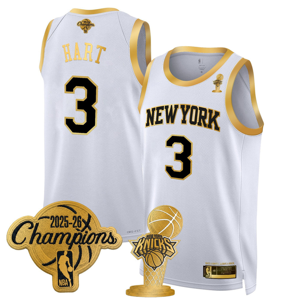 Men's New York Knicks 2026 Champions Patch Swingman Jersey - All Stitched