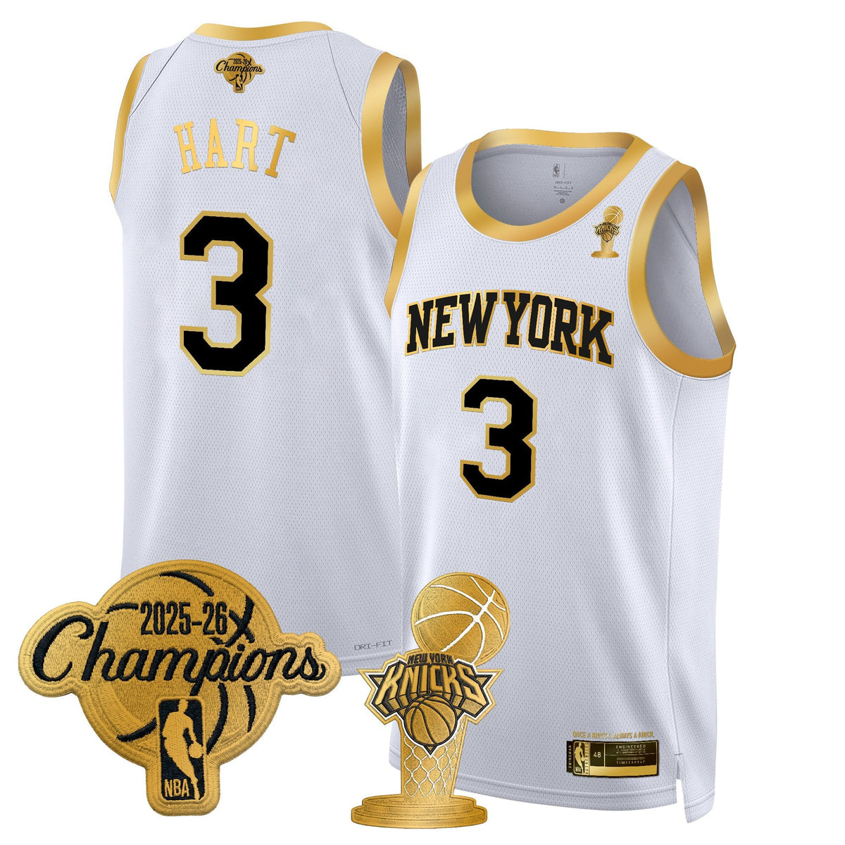 Men's New York Knicks 2026 Champions Patch Swingman Jersey - All Stitched