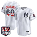 New York Yankees USA 250 Fourth of July Vapor Premier Limited Custom Jersey - All Stitched