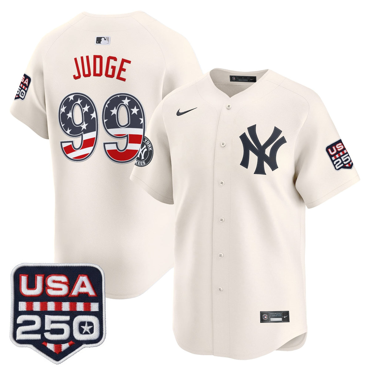 Men's New York Yankees USA 250 Fourth of July Vapor Premier Limited Jersey - All Stitched