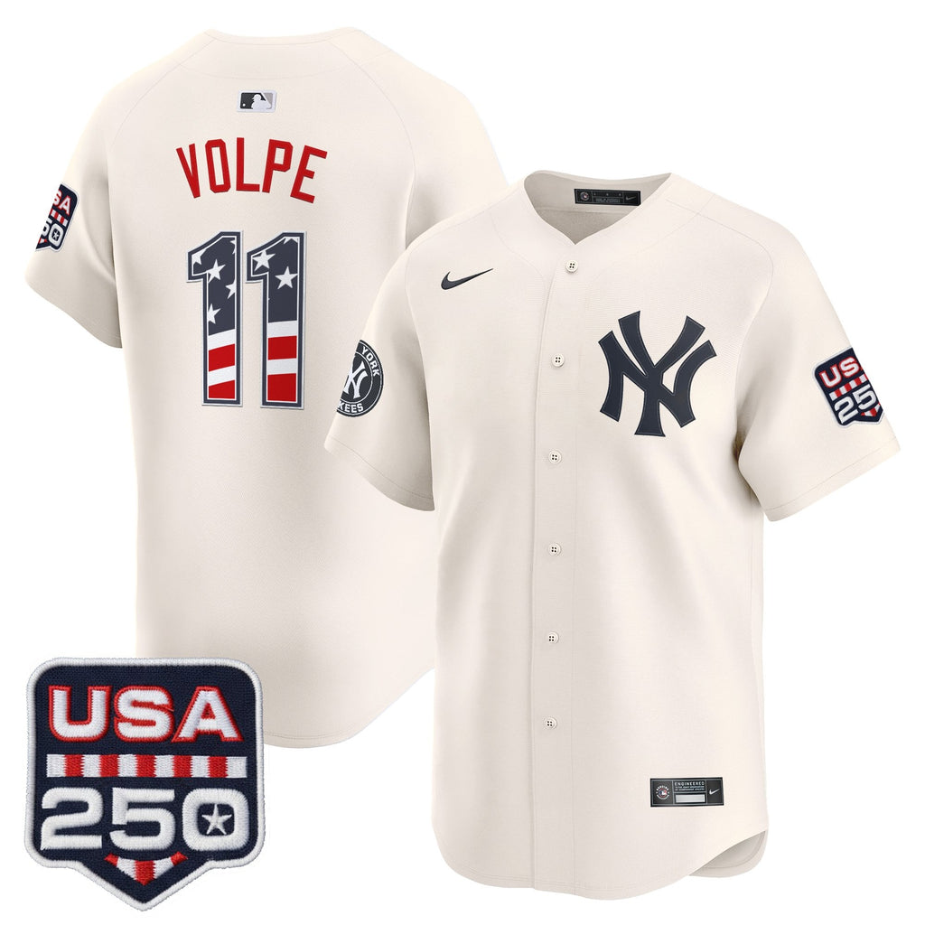 Men's New York Yankees USA 250 Fourth of July Vapor Premier Limited Jersey - All Stitched