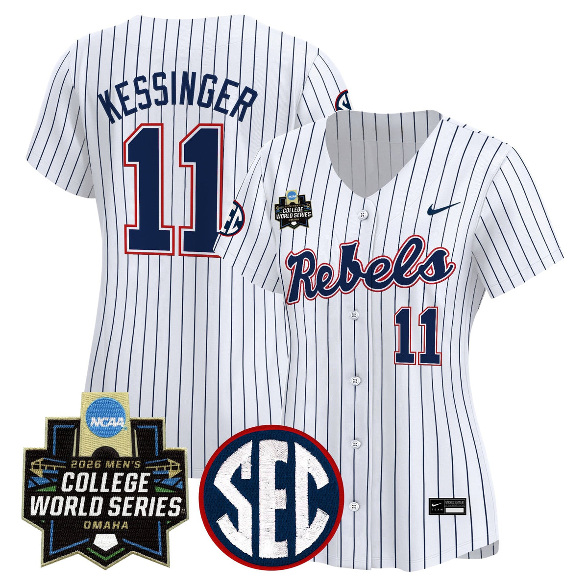 Women's Ole Miss Rebels 2026 World Series Vapor Premier Limited Jersey - All Stitched