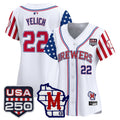 Women's Milwaukee Brewers "America250 Edition" Vapor Premier Limited Jersey - All Stitched