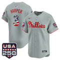 Men's Philadelphia Phillies USA 250 Fourth of July Vapor Premier Limited Jersey - All Stitched