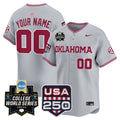 Oklahoma Sooners 2026 World Series Vapor Premier Limited Custom Jersey - 250 America Patch - All Stitched