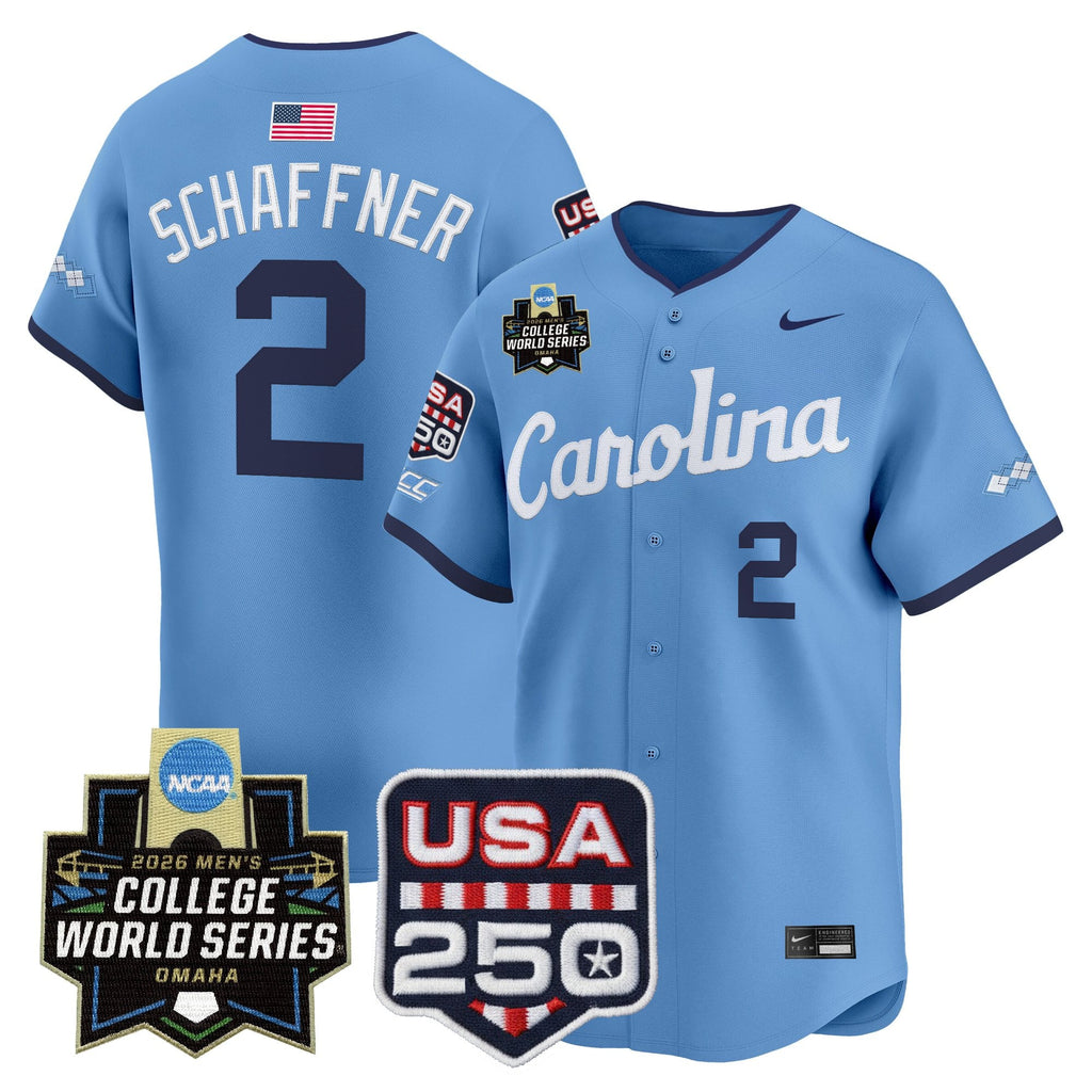 Men's North Carolina Tar Heels 2026 World Series Vapor Premier Limited Jersey - 250 America Patch - All Stitched