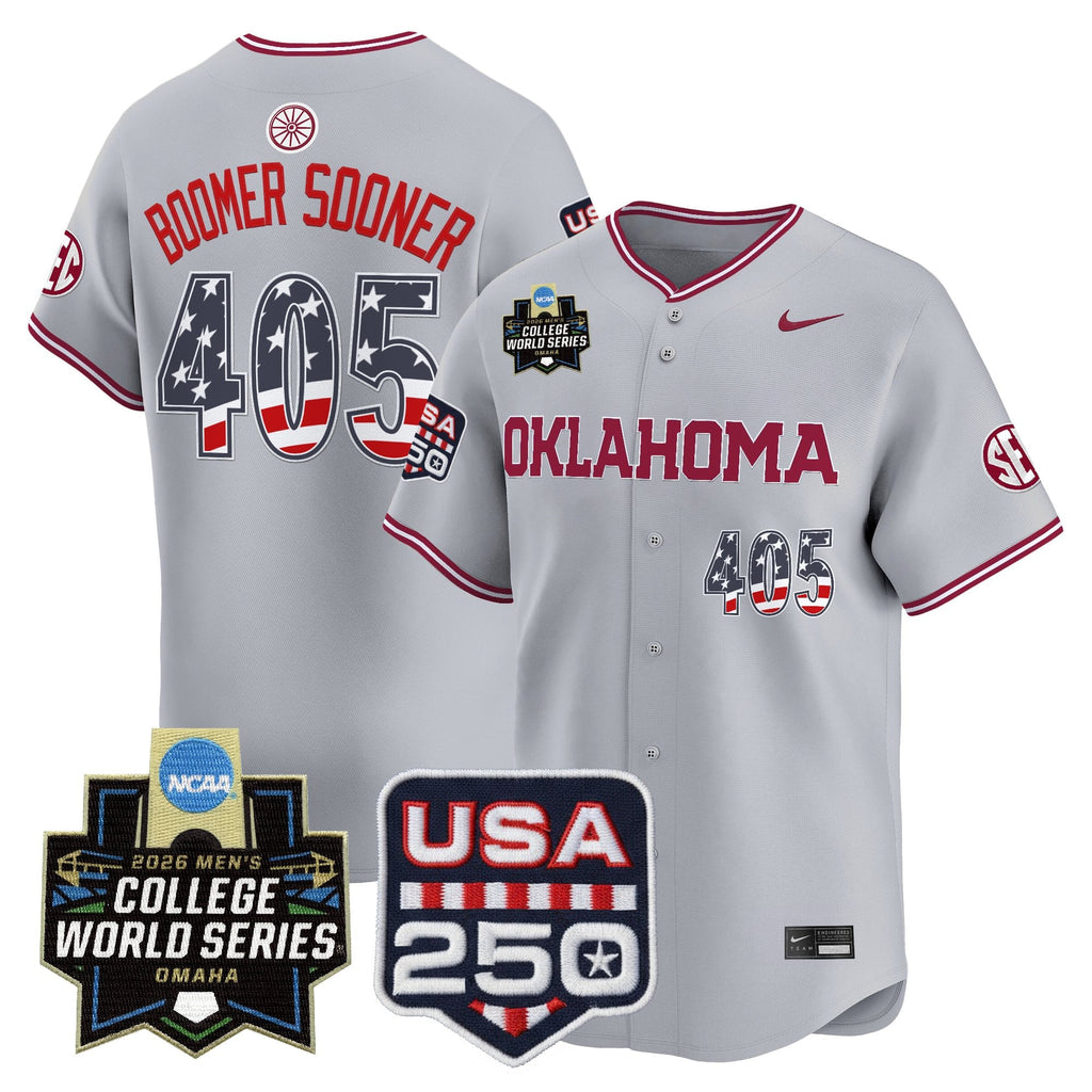 Men's Oklahoma Sooners USA 250 Fourth of July Vapor Premier Limited Jersey - 2026 World Series Patch - All Stitched
