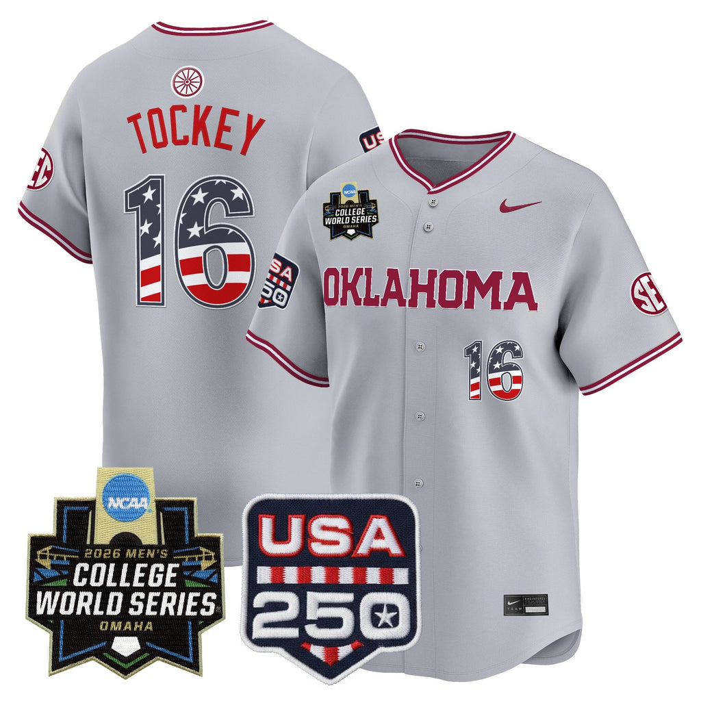 Men's Oklahoma Sooners USA 250 Fourth of July Vapor Premier Limited Jersey - 2026 World Series Patch - All Stitched