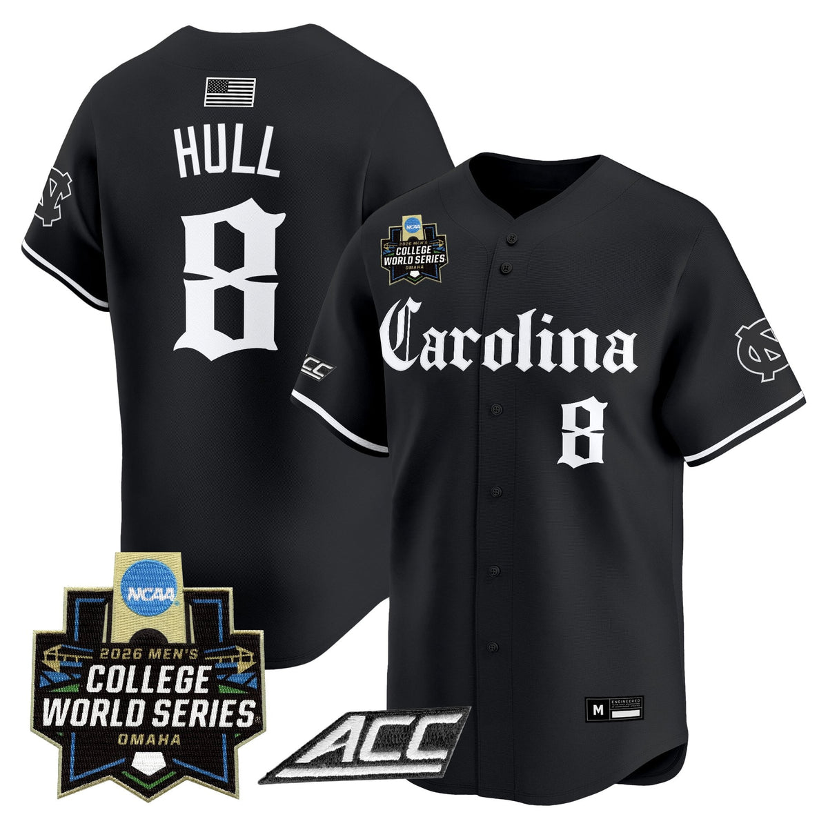 Men's North Carolina Tar Heels 2026 World Series Vapor Premier Limited Jersey - Gothic Edition - All Stitched