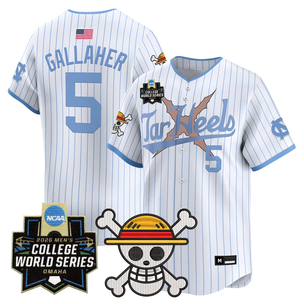 Men's North Carolina Tar Heels 2026 World Series x One Piece Vapor Premier Limited Jersey - All Stitched