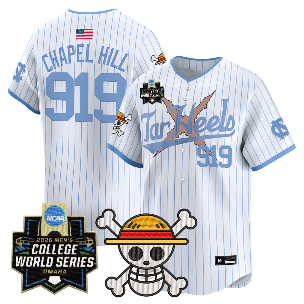Men's North Carolina Tar Heels 2026 World Series x One Piece Vapor Premier Limited Jersey - All Stitched
