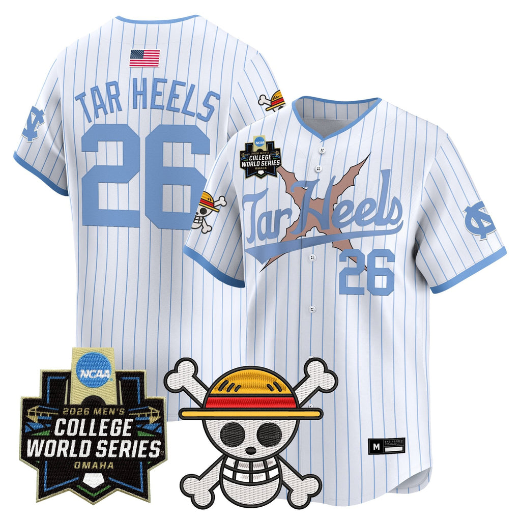Men's North Carolina Tar Heels 2026 World Series x One Piece Vapor Premier Limited Jersey - All Stitched