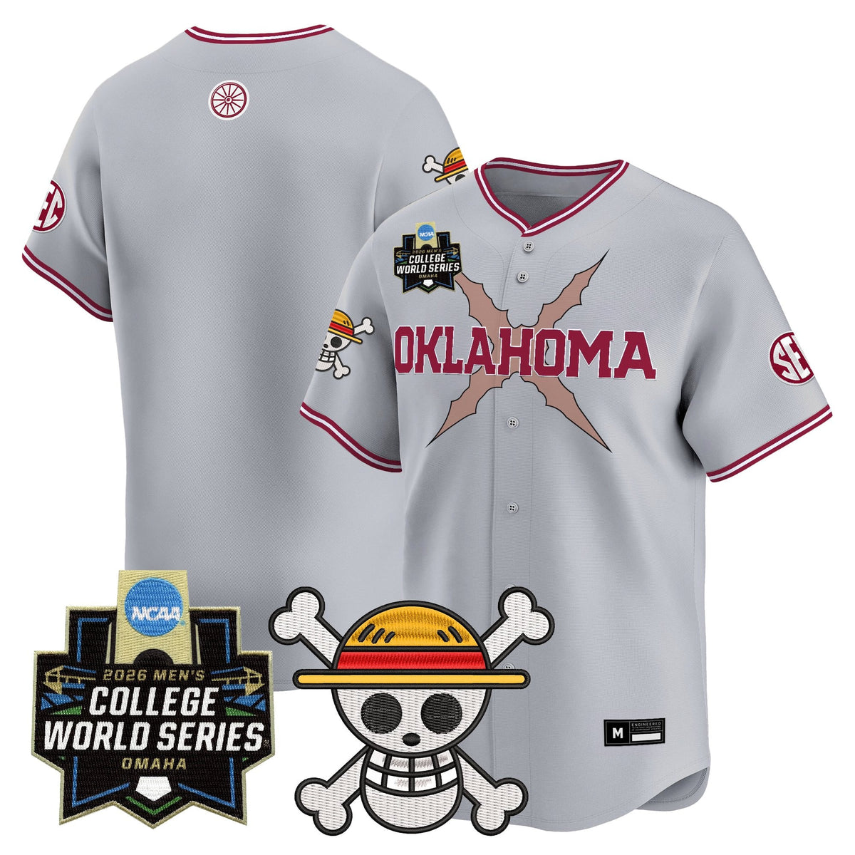 Men's Oklahoma Sooners 2026 World Series x One Piece Vapor Premier Limited Jersey - All Stitched