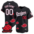 Los Angeles Dodgers x Naruto "Akatsuki Edition" Vapor Premier Limited Custom Jersey - Stitched