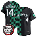 Milwaukee Brewers x Demon Slayer Vapor Premier Limited Jersey - Stitched