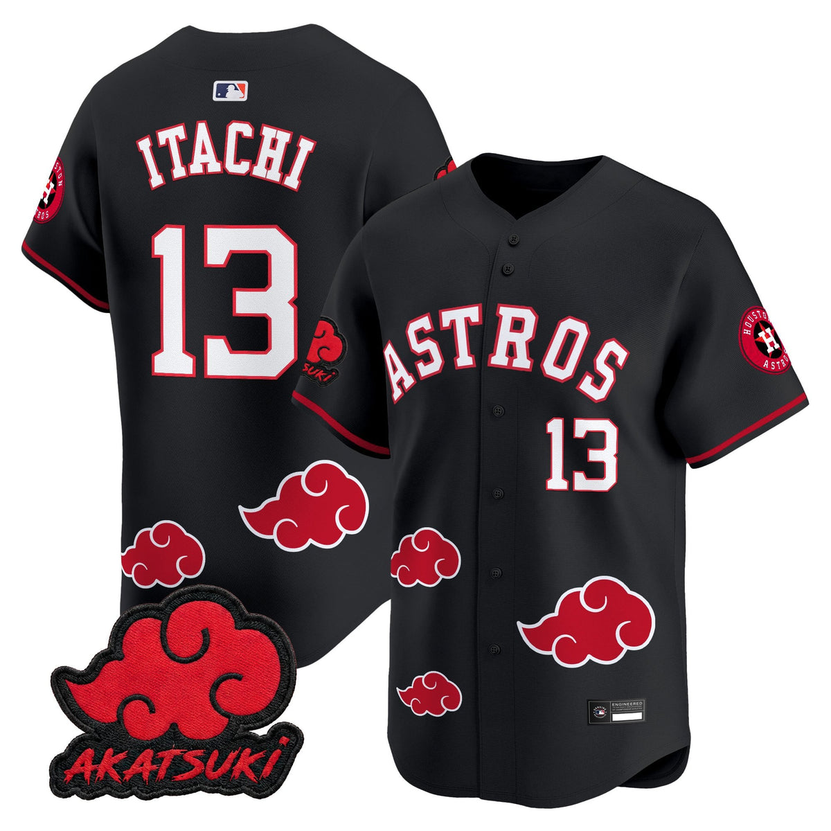 Houston Astros x Naruto Akatsuki Edition Vapor Premier Limited Jersey - Stitched