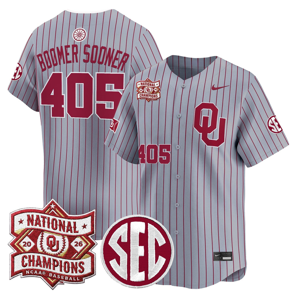 Men's Oklahoma Sooners 2026 National Champions Patch Vapor Premier Limited Jersey V2 - All Stitched