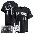 Men's Houston Astros Dj Screw Vapor Premier Limited Jersey - Gothic Edition - All Stitched