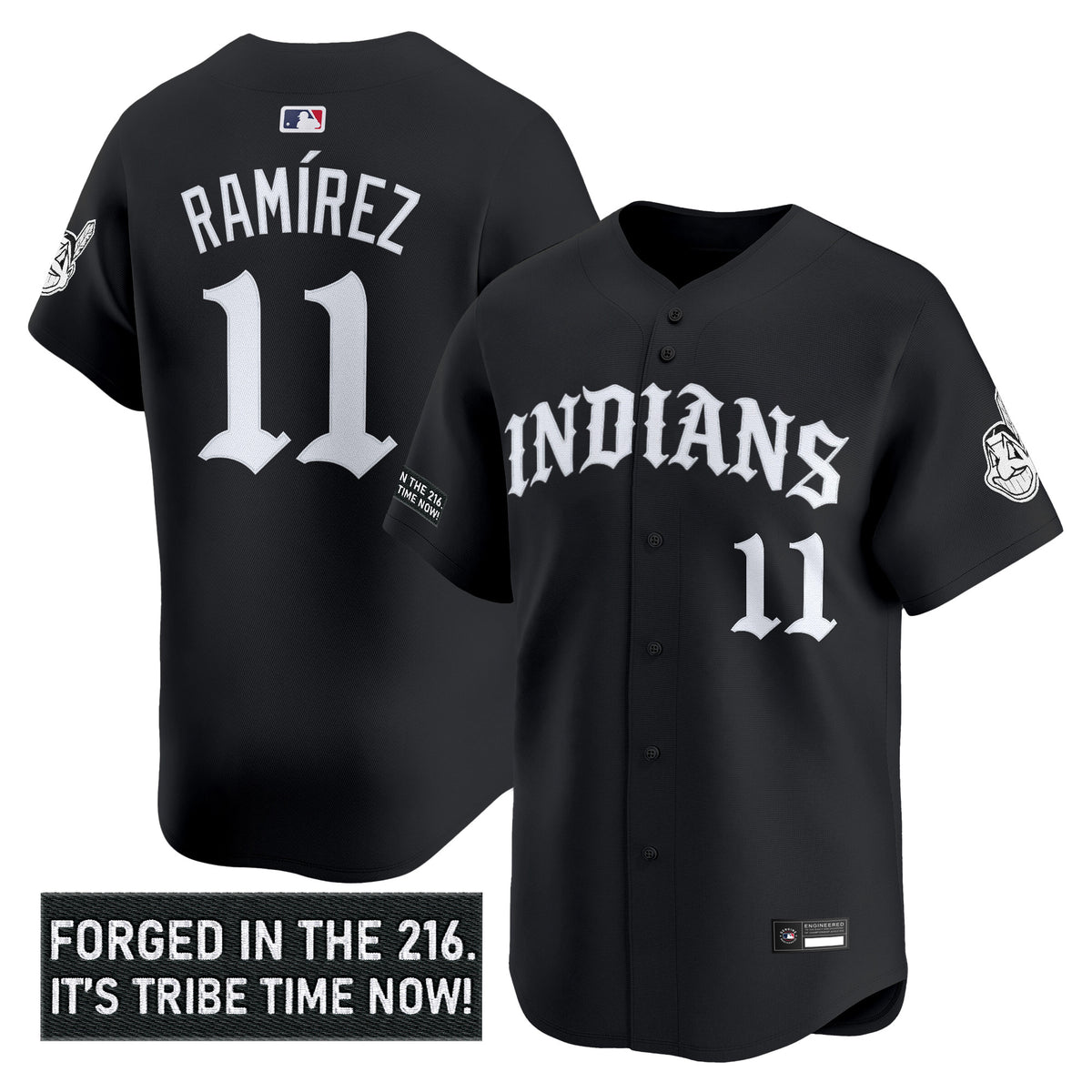 Men's Cleveland Indians 'Old English Edition' Vapor Premier Limited Jersey - All Stitched
