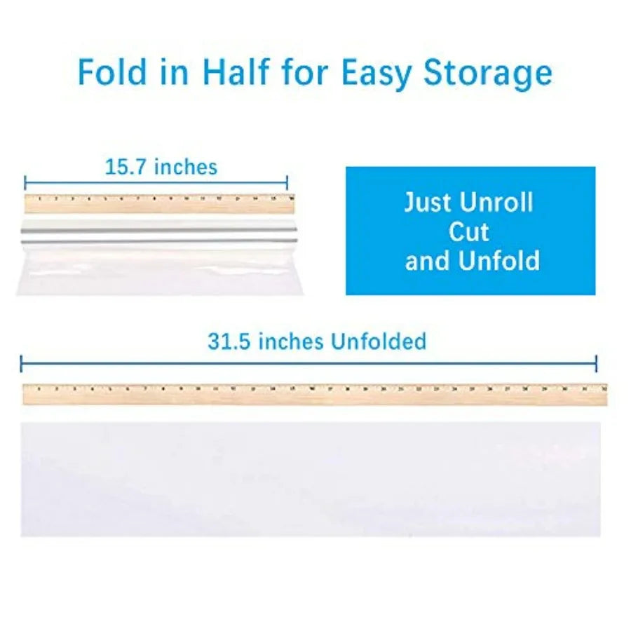 100 Feet Clear Cellophane Wrap Roll 31.5 in x 100 ft - 3 Mil Thicken Cellophane Roll, Cellophane Bags Large, Wrapping Paper for